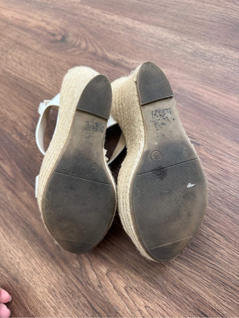 Charlotte Russe Cream Espadrille Platform Wedge Sandals - Picture 6 of 8